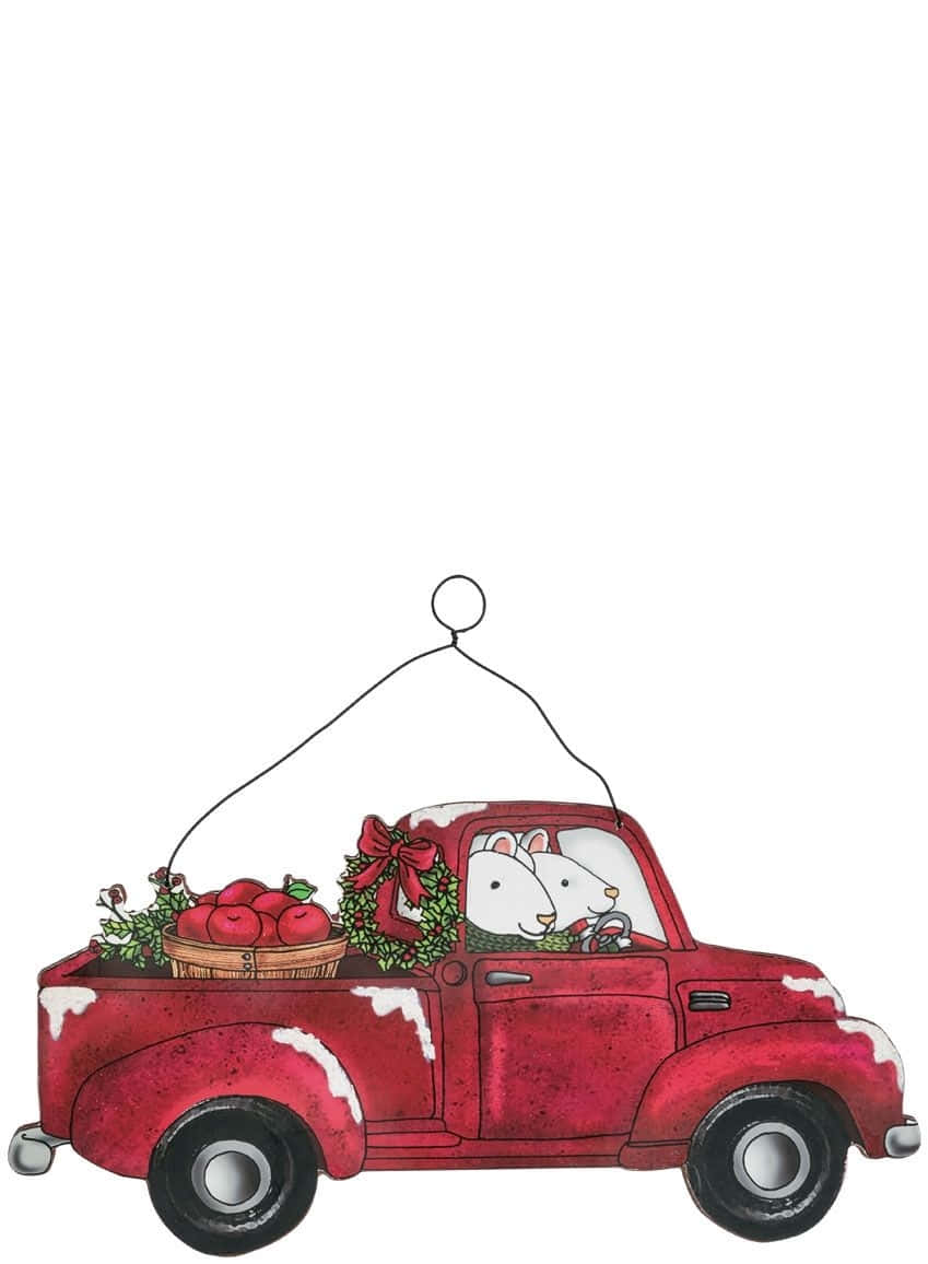 A Vintage Truck Awaits Its Christmas Cargo Wallpaper