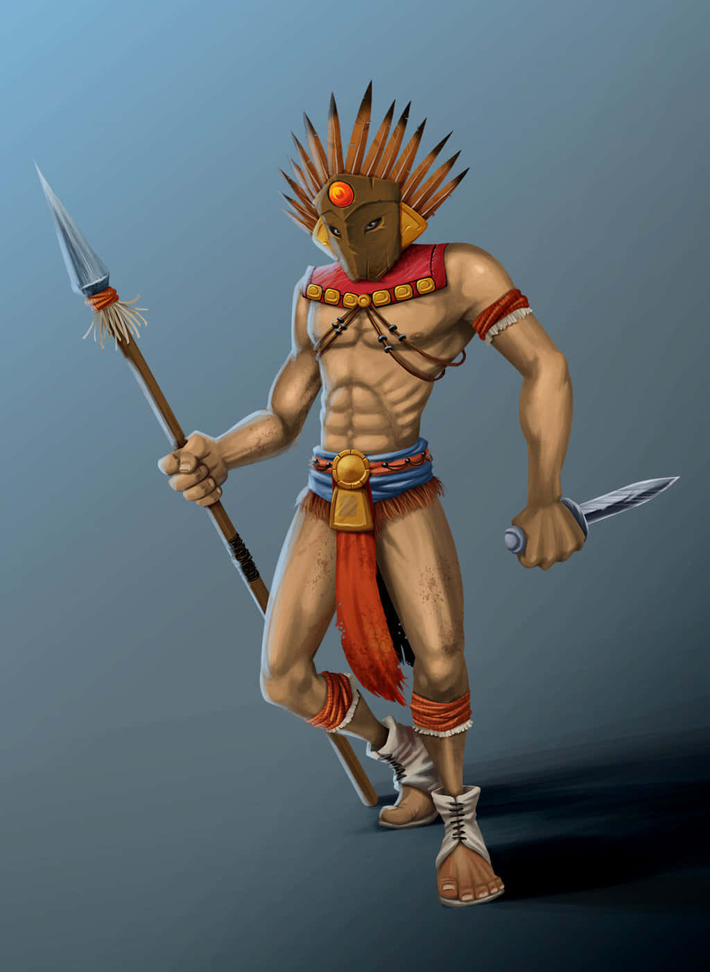 A Warrior Of The Aztec Empire Wallpaper