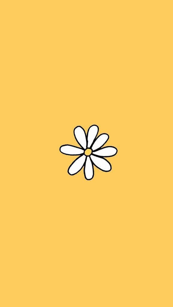 A Yellow And White Youthful Aesthetic Wallpaper