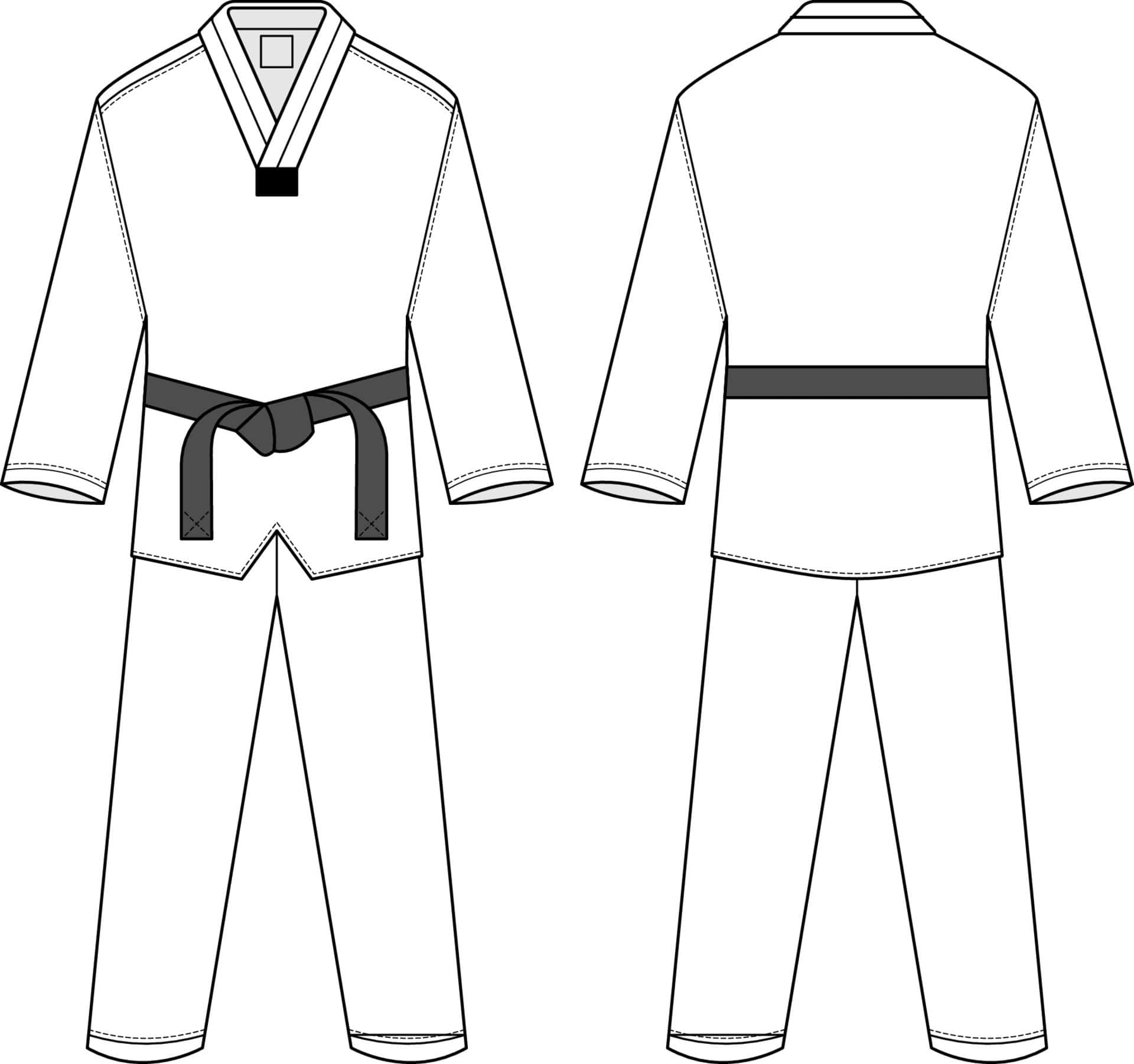 A Young Taekwondo Athlete Wearing A Traditional Uniform Wallpaper