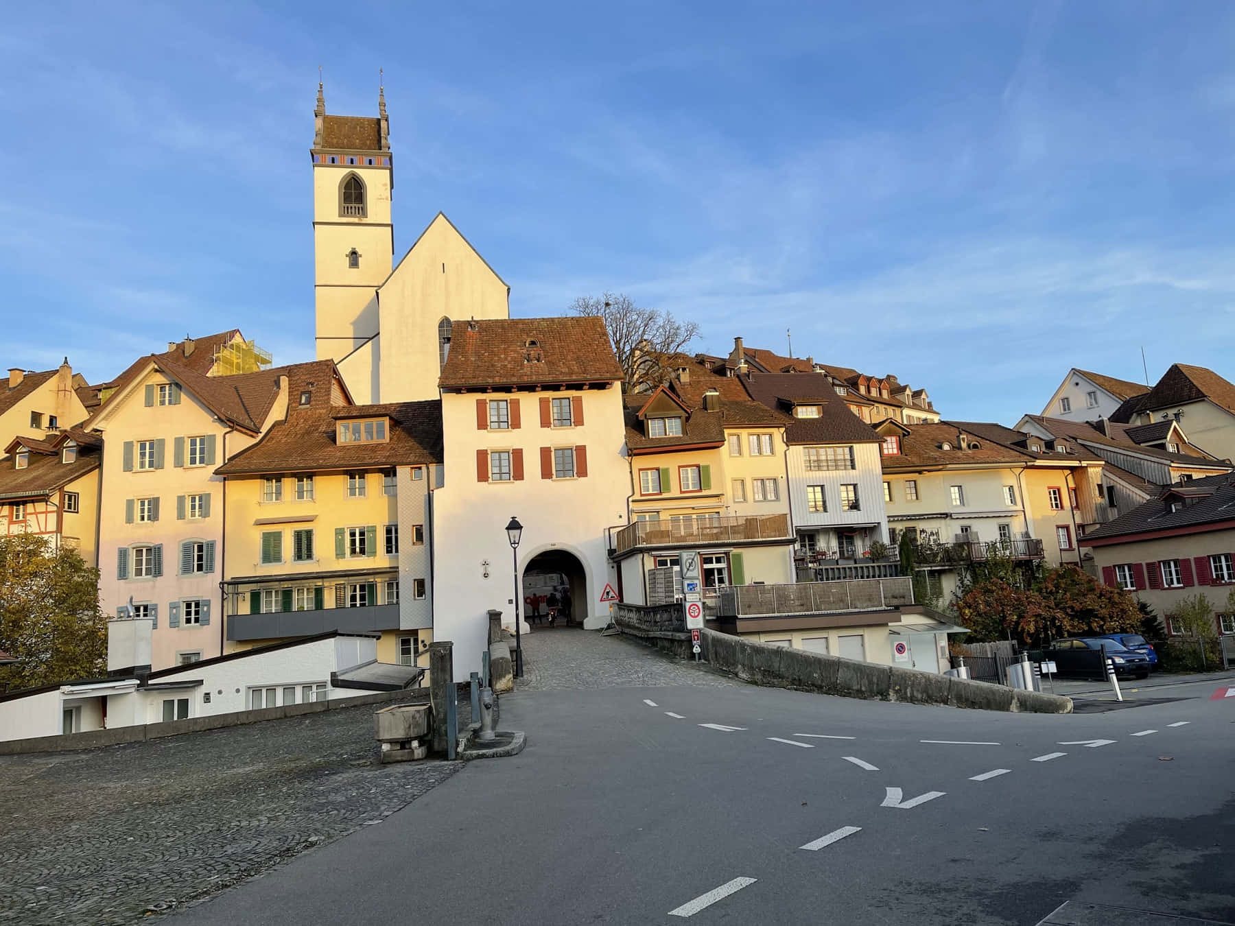 Aarau Old Townand Steeple Wallpaper