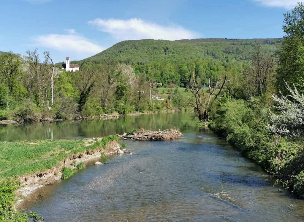 Aarau River Landscape Wallpaper