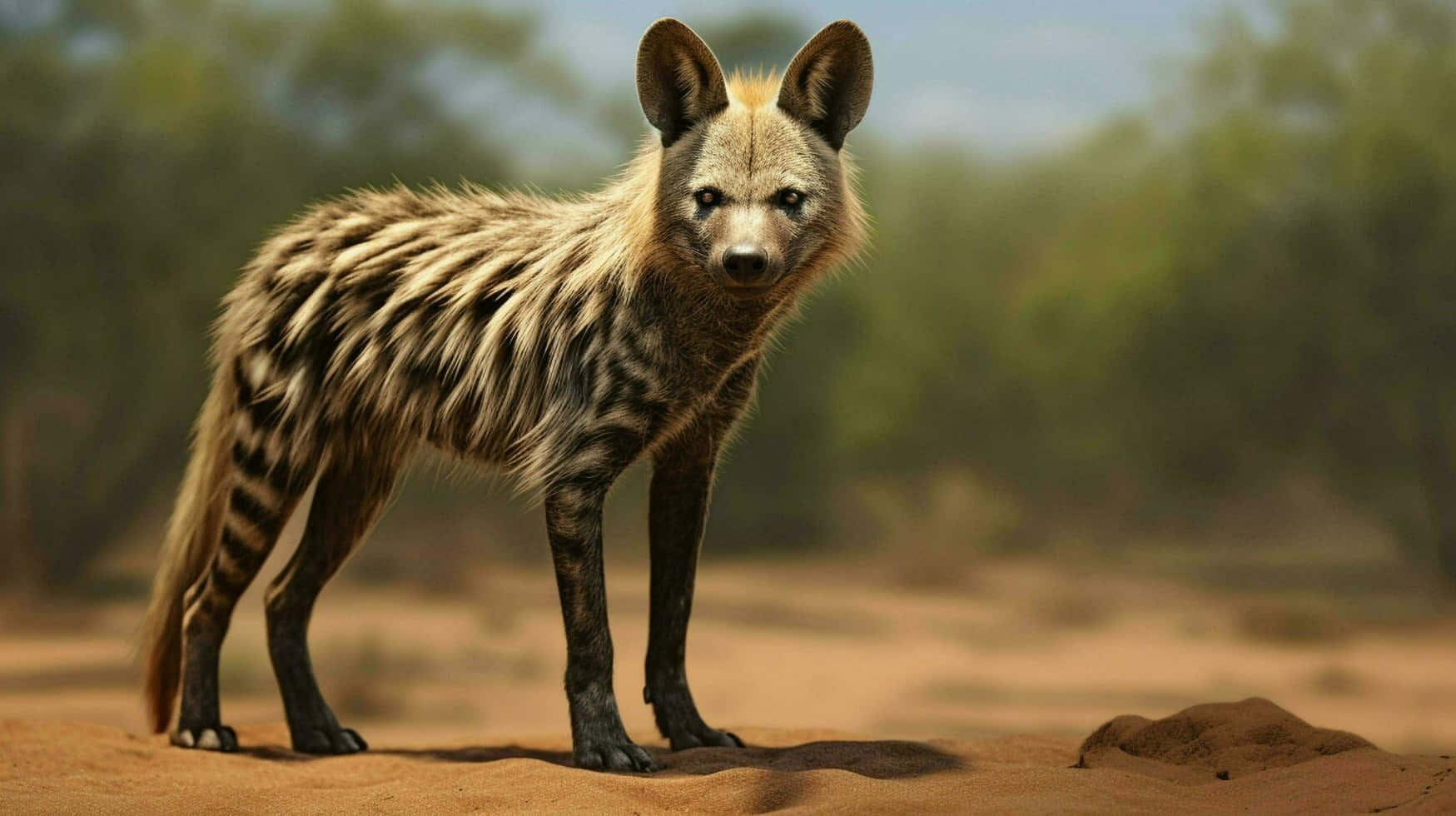 Aardwolfin Natural Habitat Wallpaper