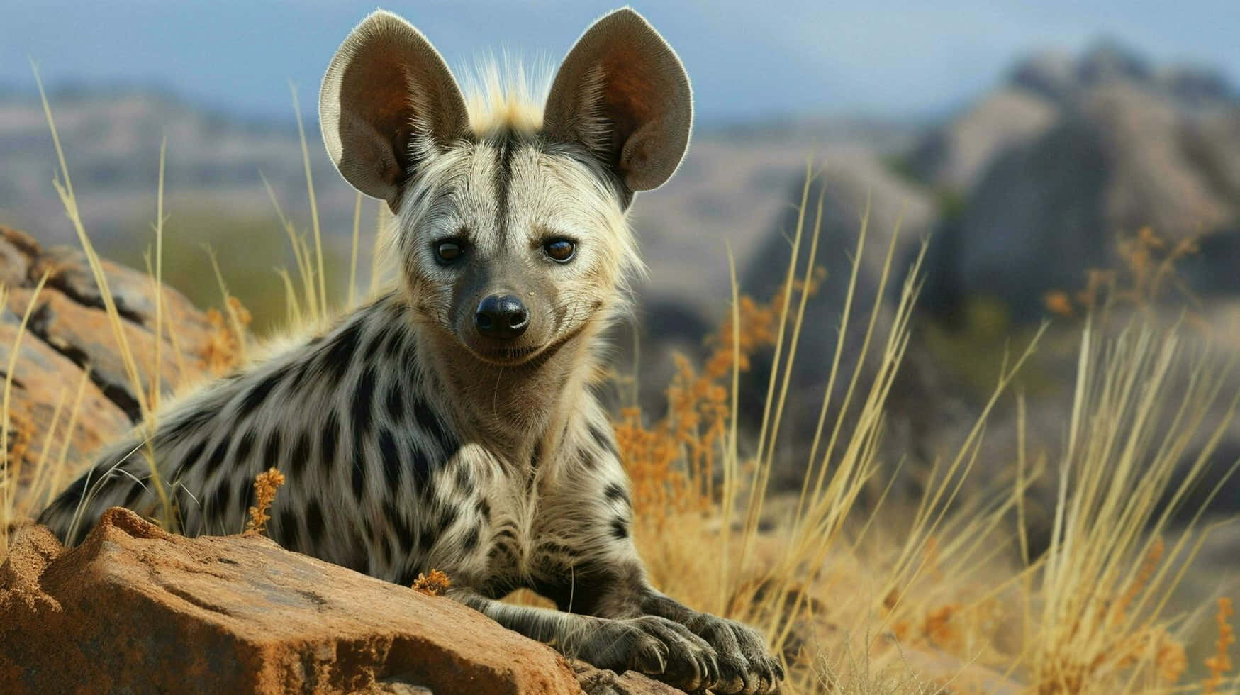 Aardwolfin Natural Habitat Wallpaper