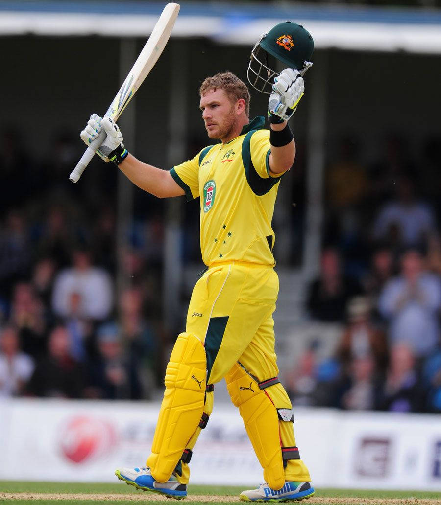 Aaron Finch Full Cricket Gear Wallpaper