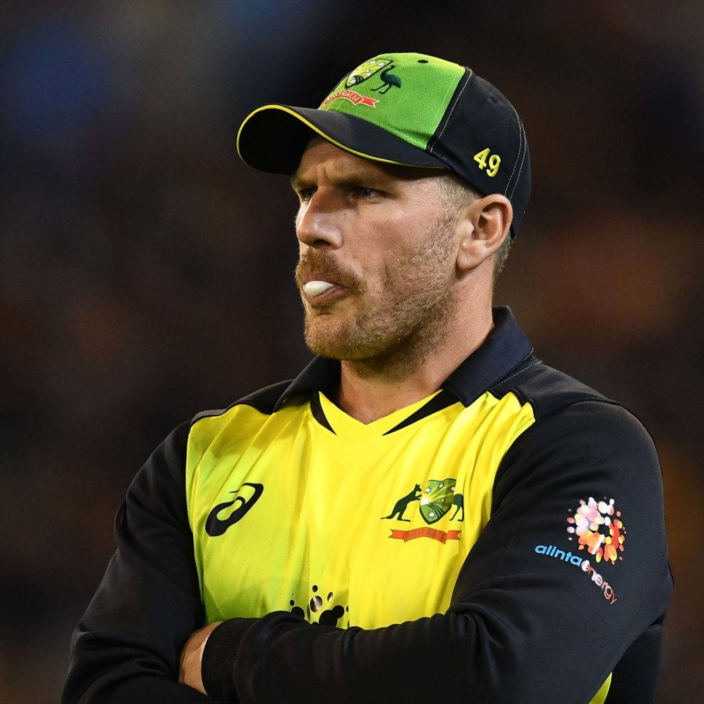 Aaron Finch Green And Black Cap Wallpaper