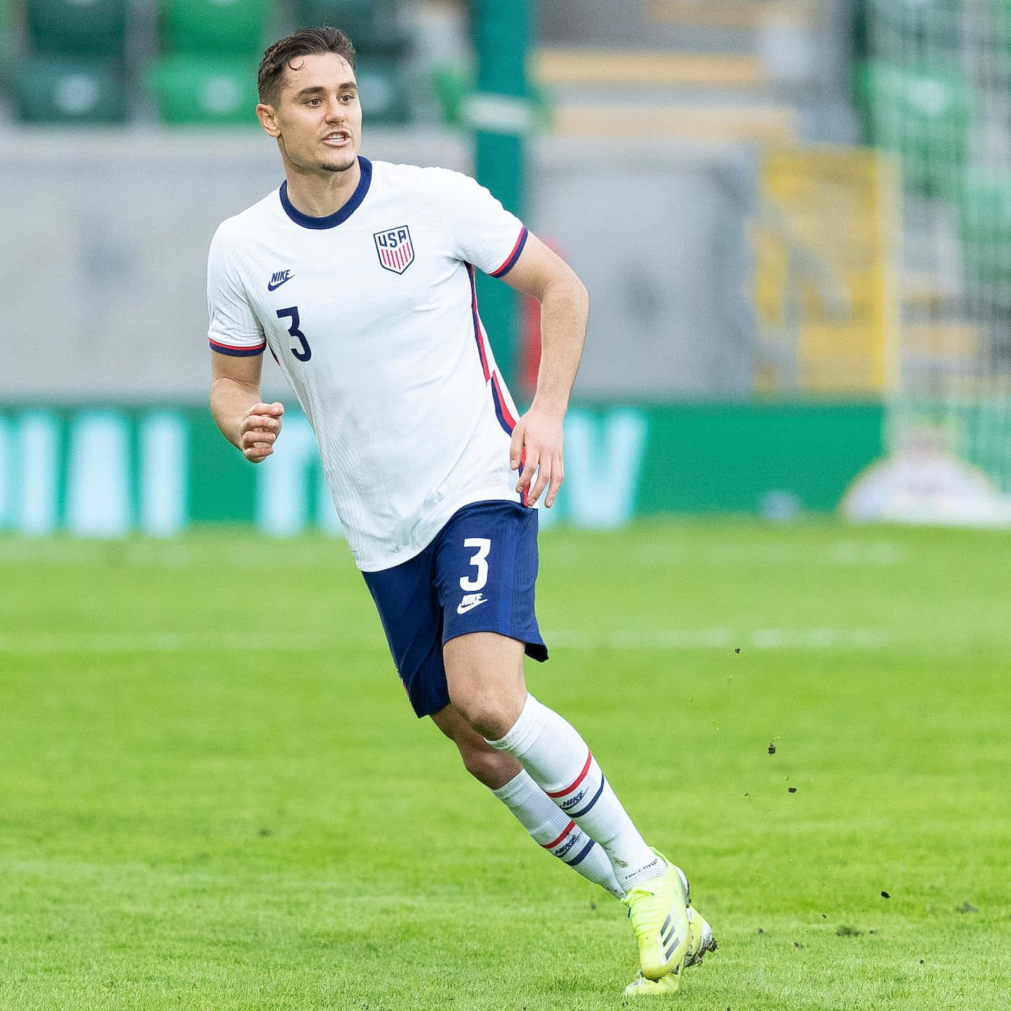 Aaron Long In Action During International Friendly Match Wallpaper