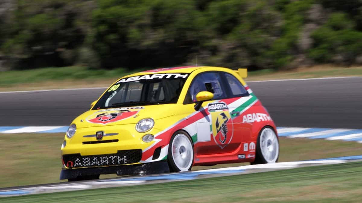 Abarth 695 Racing On Track Wallpaper