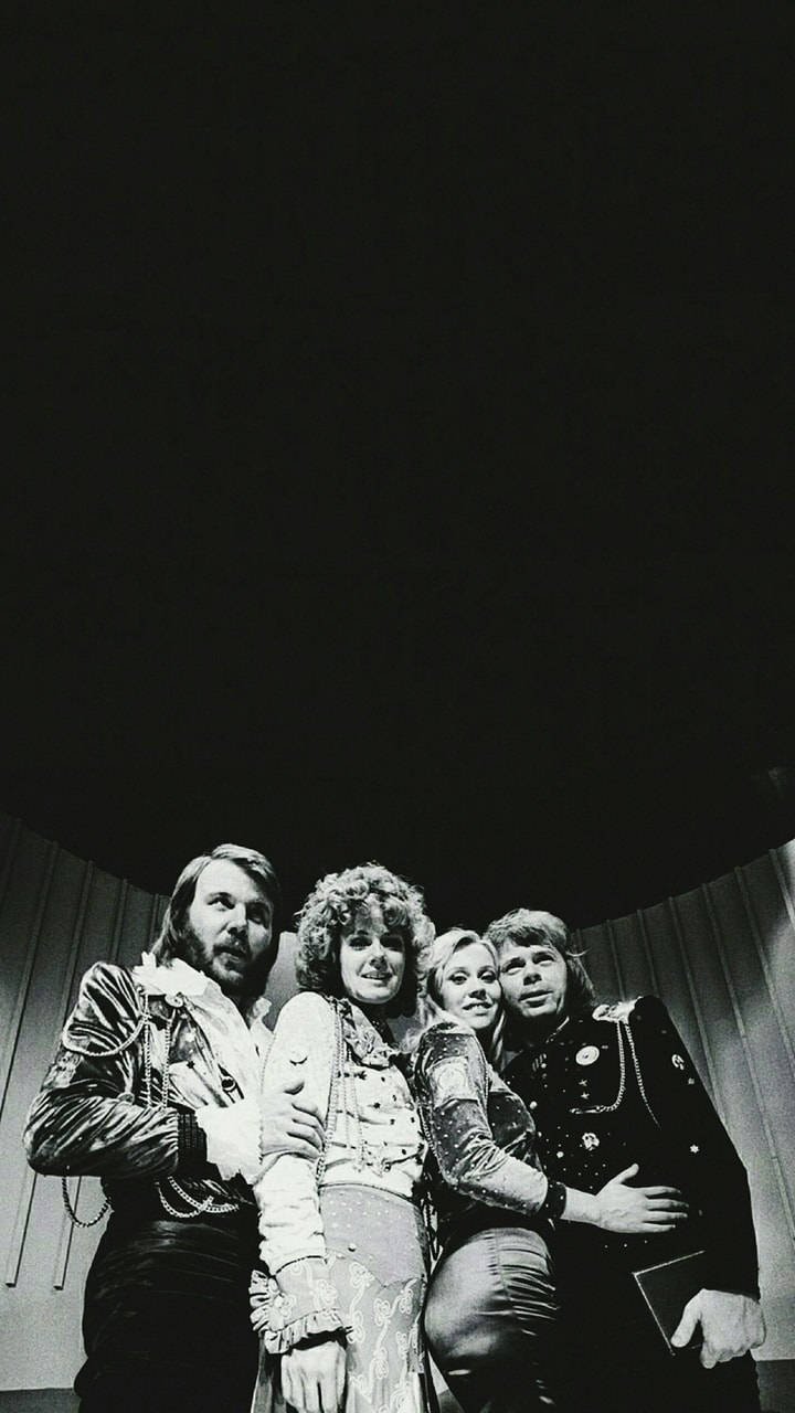 Abba Black And White Wallpaper