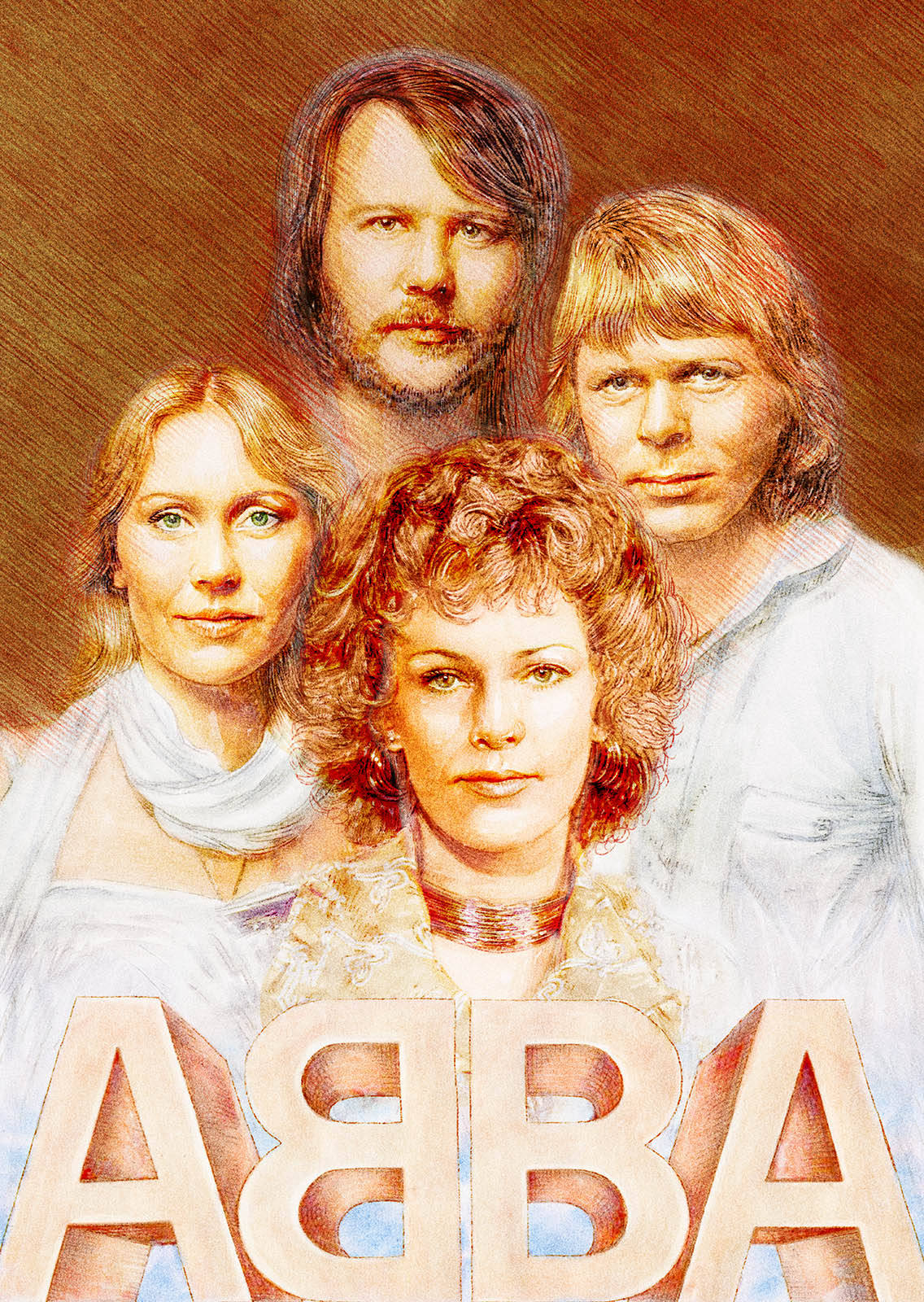 Abba Fanart Sketch Wallpaper