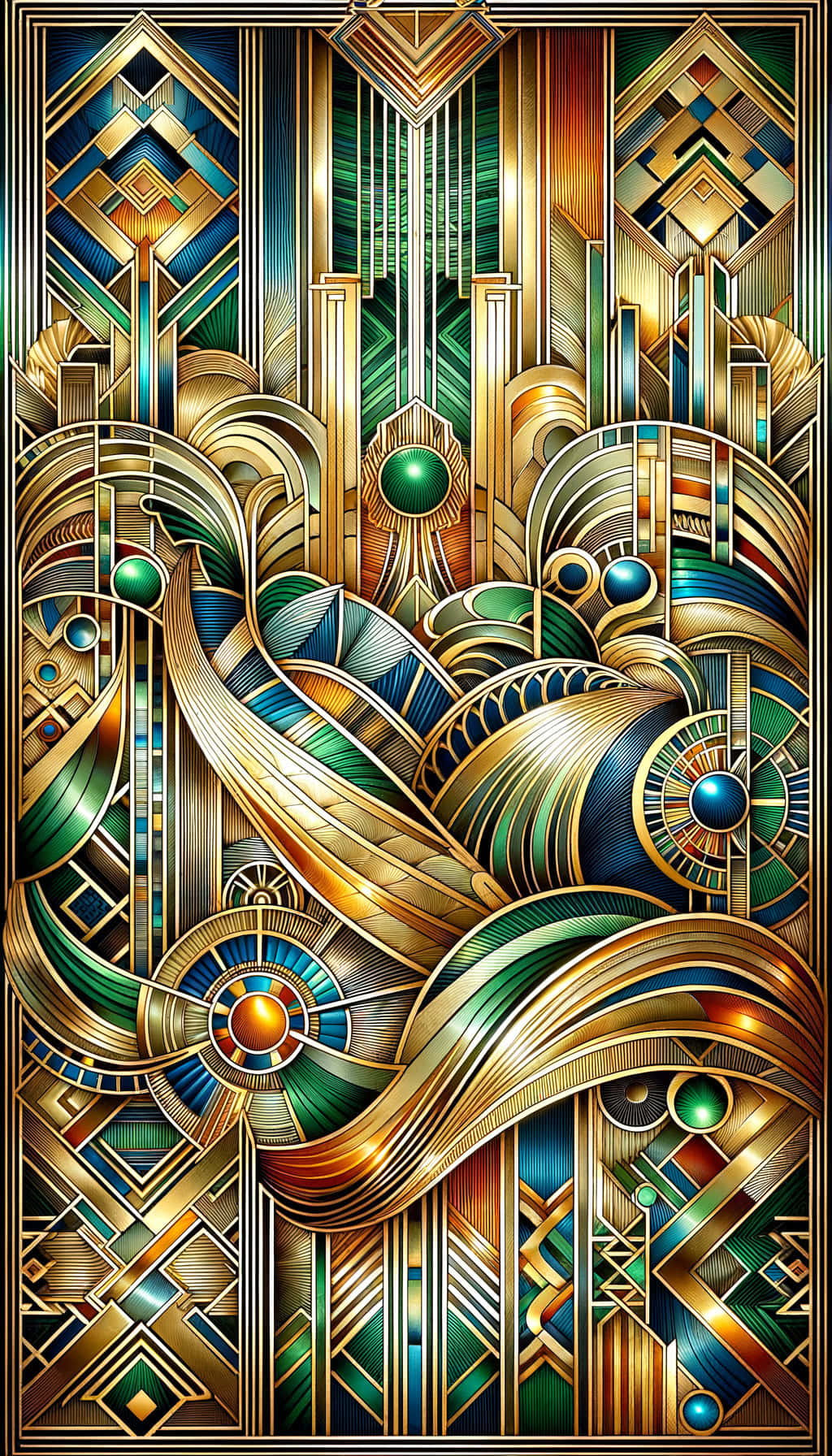 Abstract Art Deco Design Wallpaper