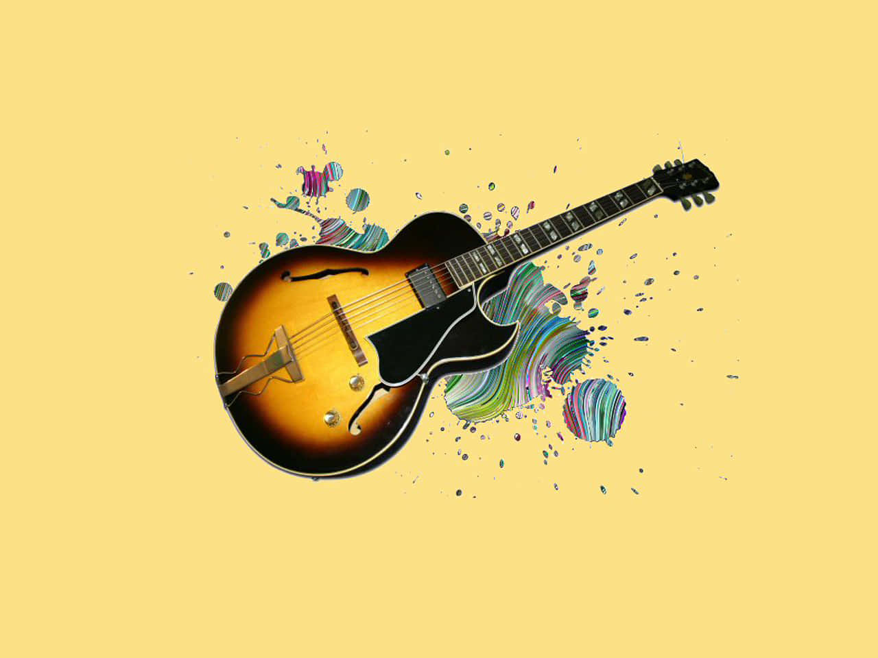 Abstract Bass Guitar Artwork Wallpaper