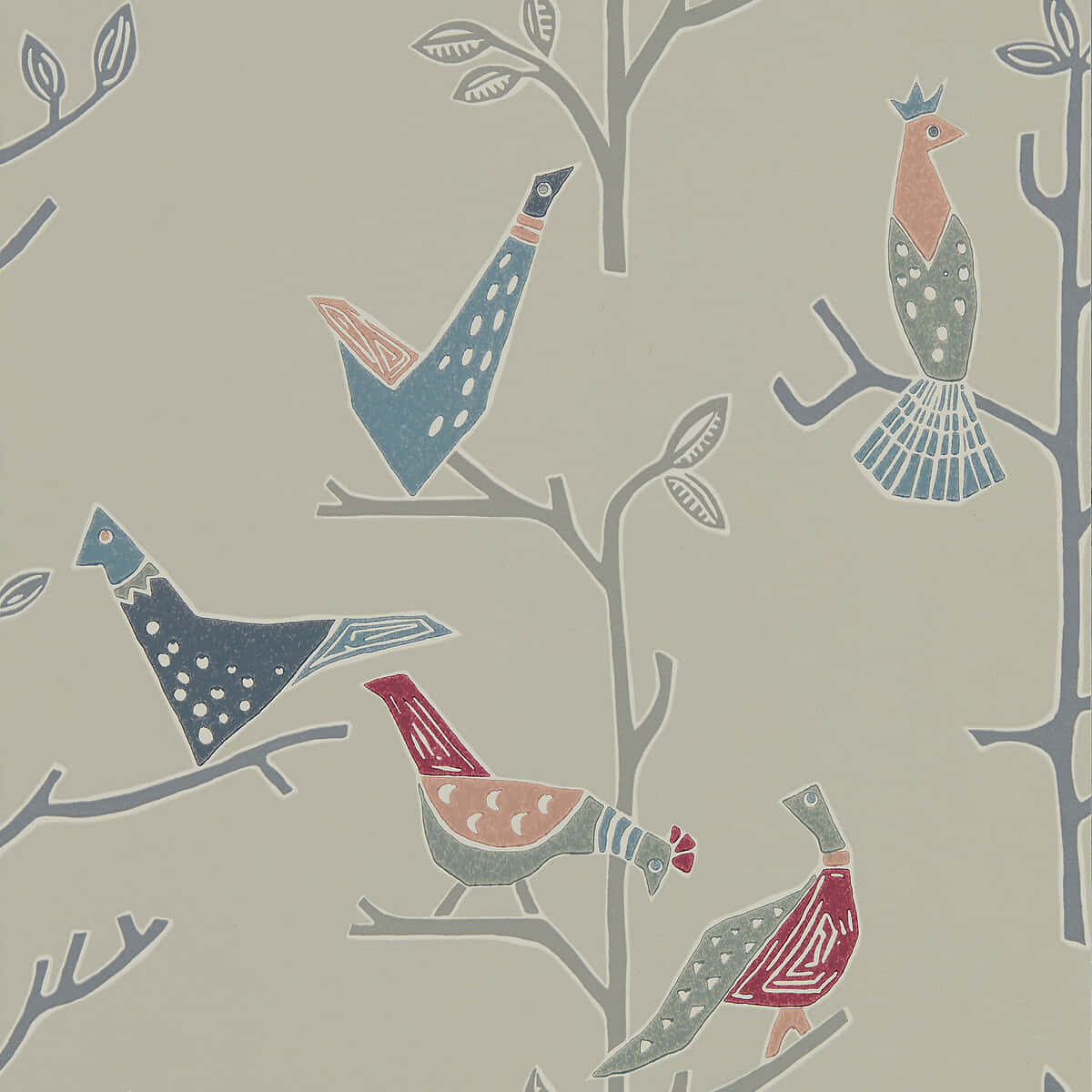 Abstract Bird Pattern Wallpaper Wallpaper