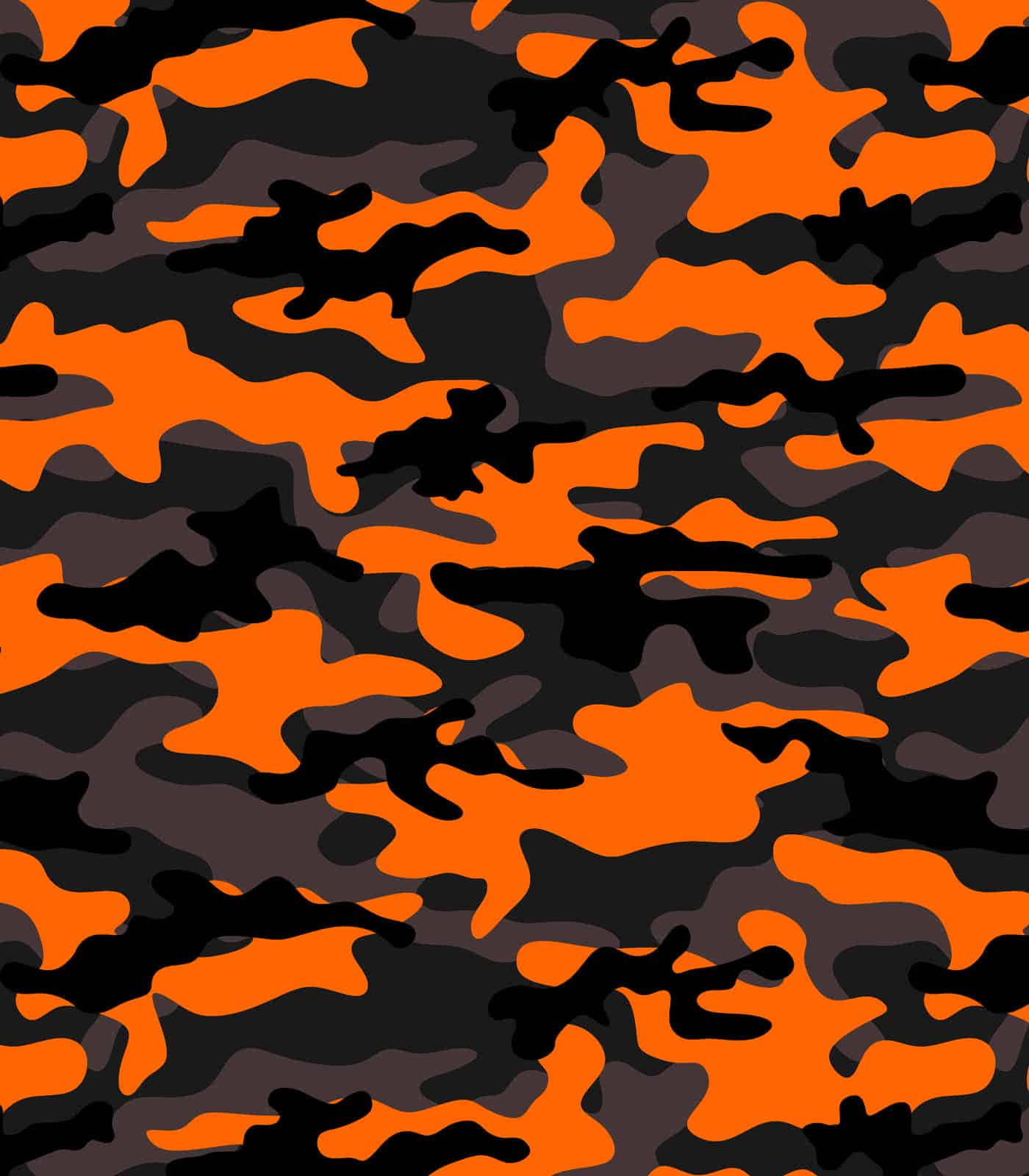 Abstract Black And Orange Swirl Wallpaper