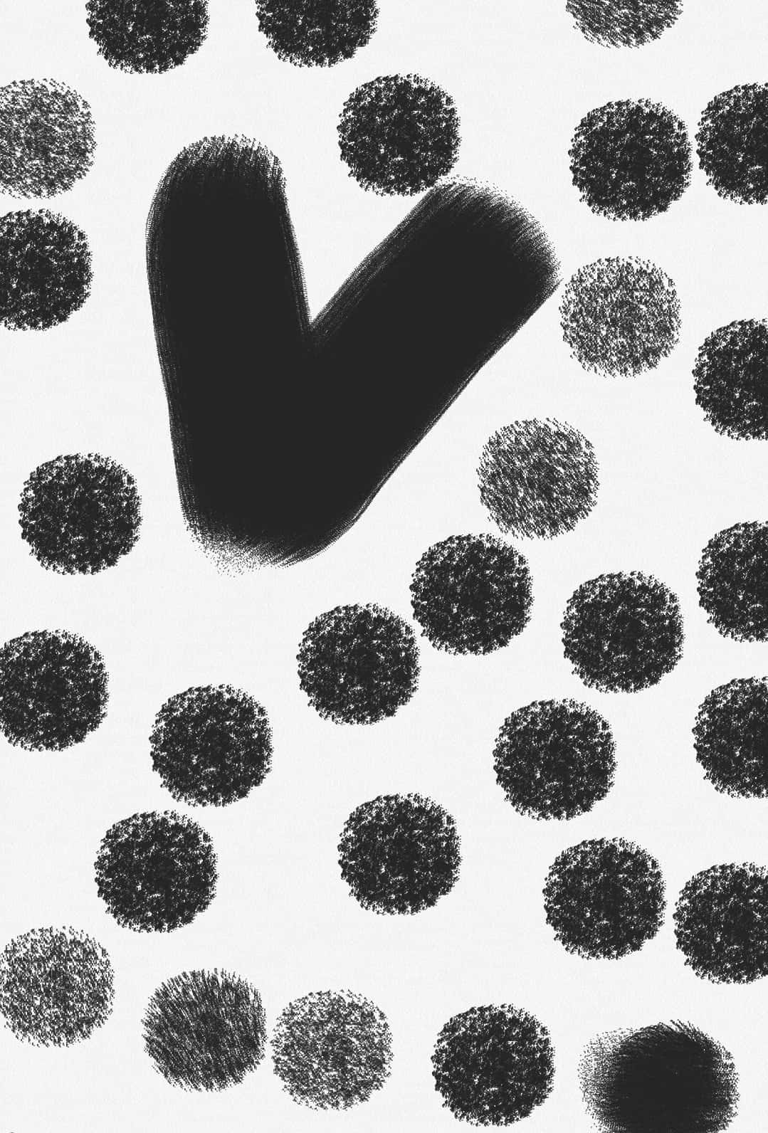 Abstract Black And White Dots Pattern Wallpaper