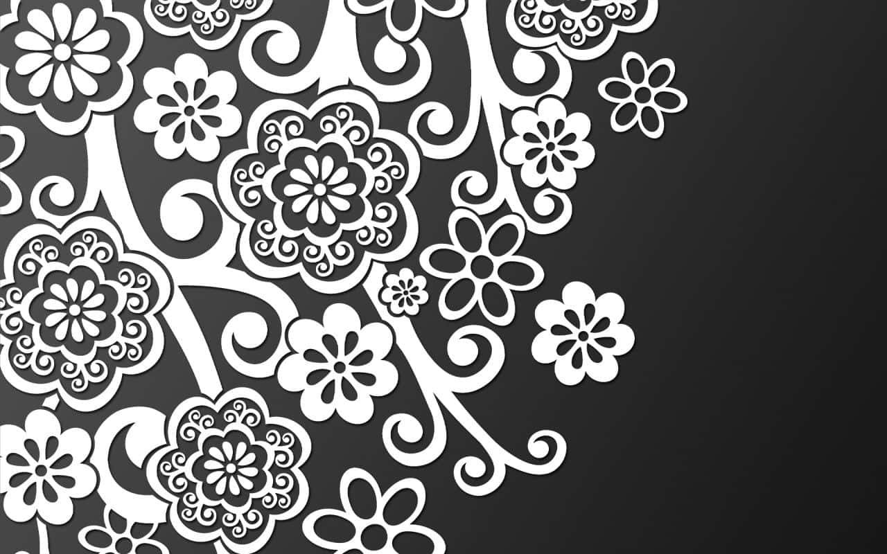 Abstract Black And White Pattern - Wallpaper