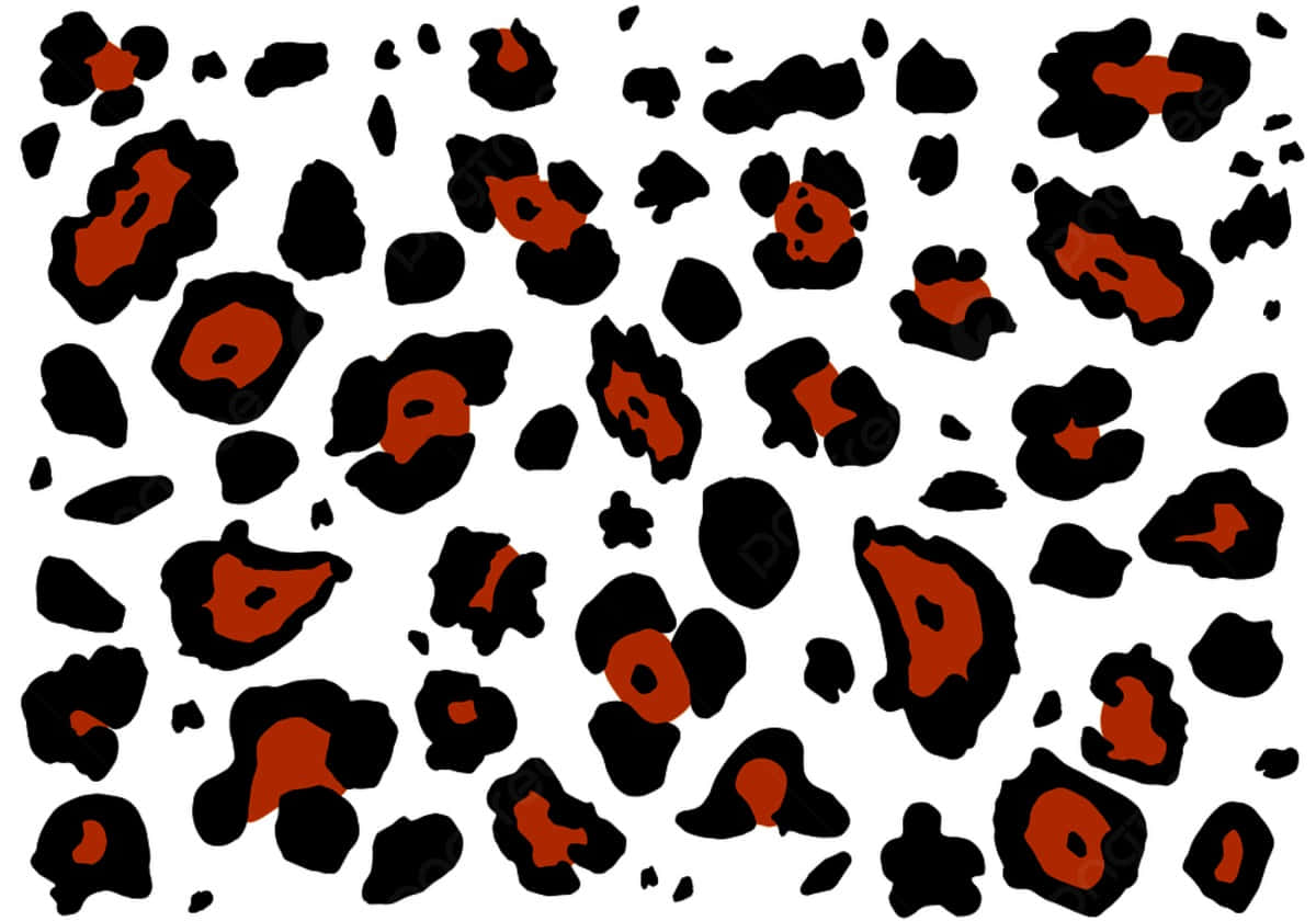 Abstract Black Leopard Print Pattern Wallpaper