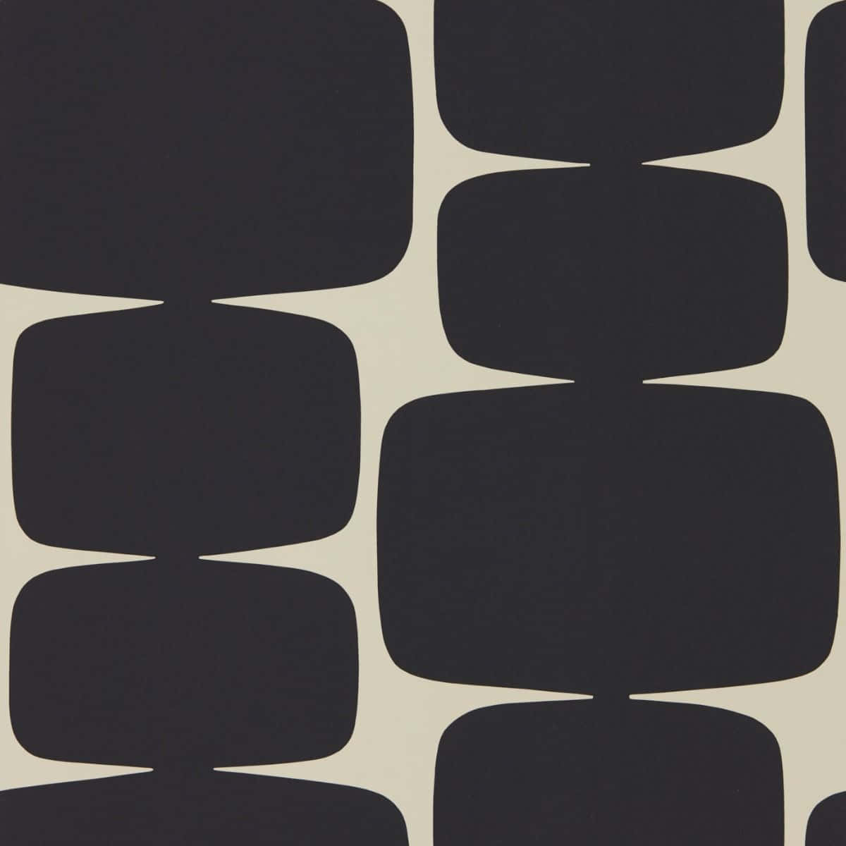 Abstract Black Squares Pattern Wallpaper