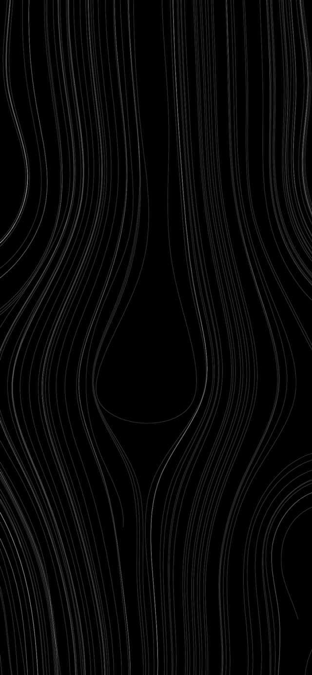 Abstract Black Topographic Lines Wallpaper