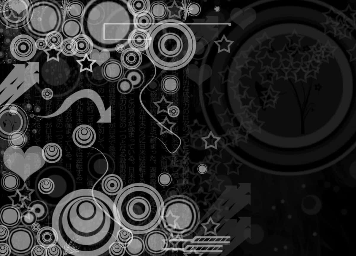 Abstract Blackand White Graphic Design Wallpaper