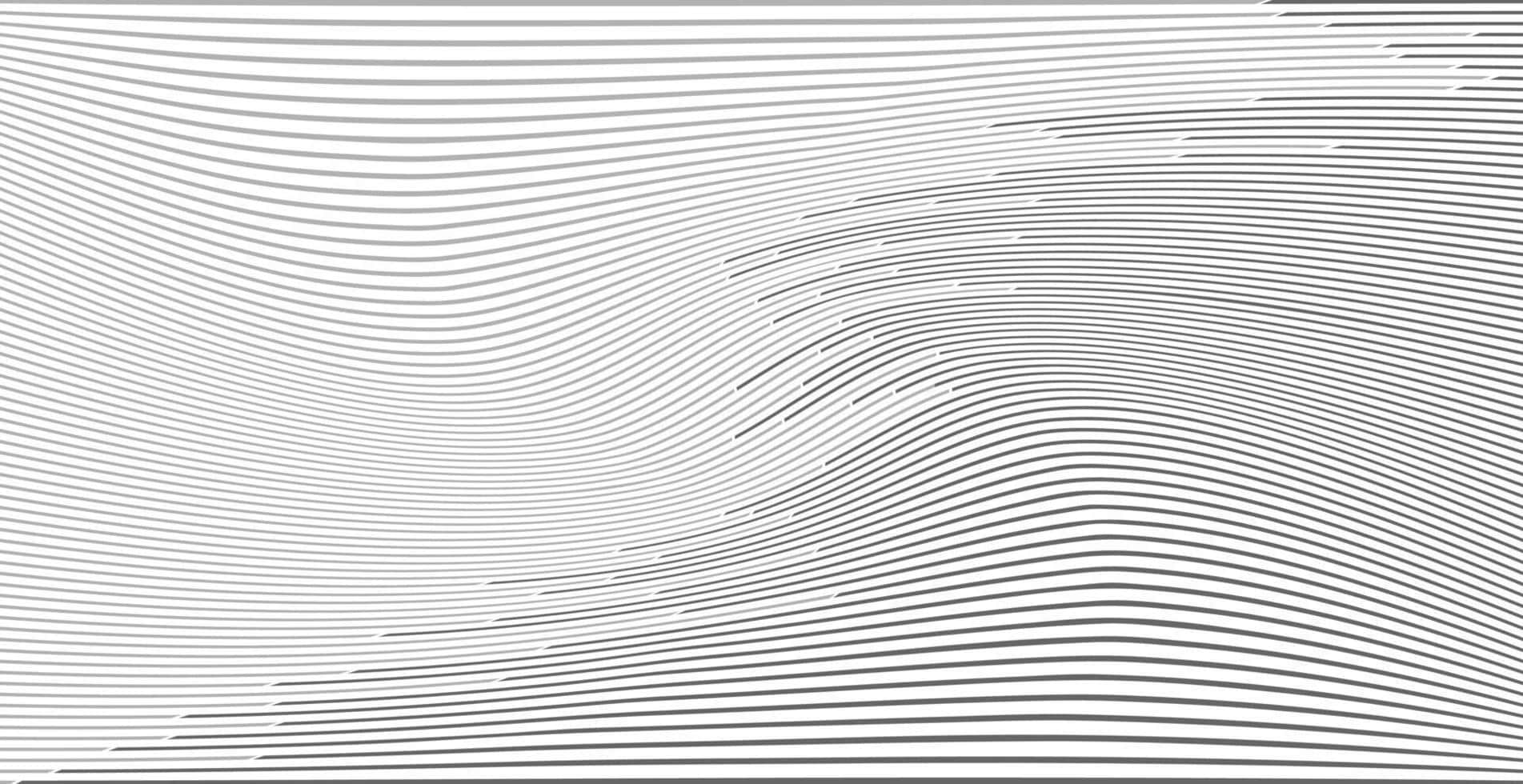 Abstract Blackand White Line Waves Wallpaper