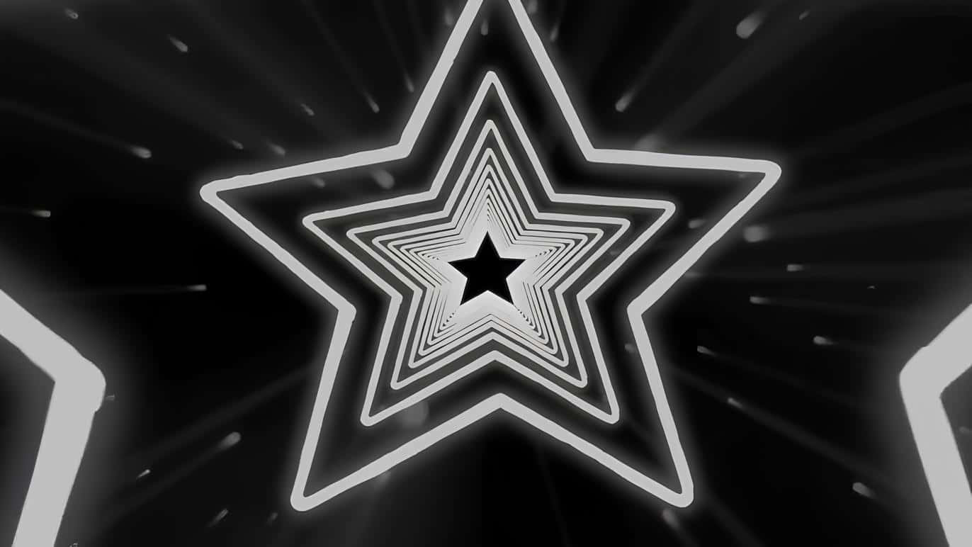 Abstract Blackand White Star Pattern Wallpaper