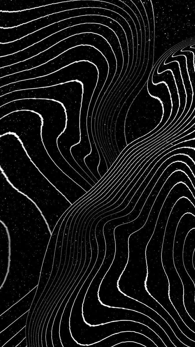 Abstract Blackand White Topography Wallpaper