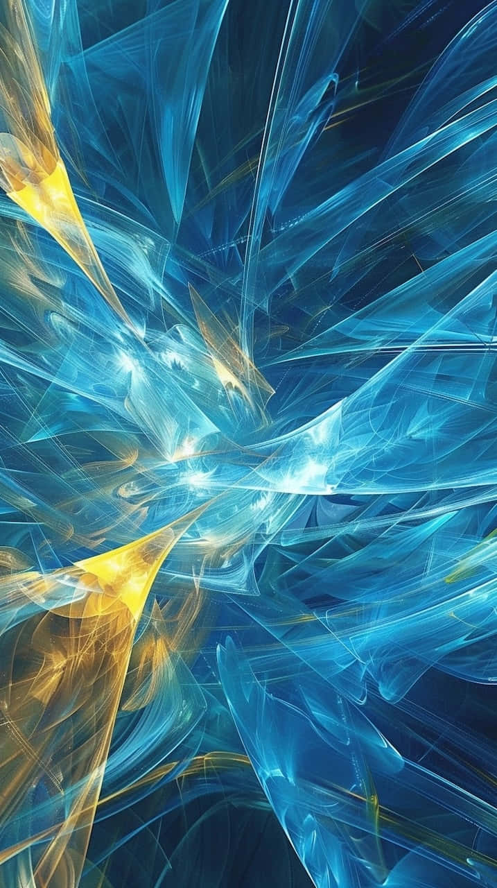 Abstract_ Blue_and_ Yellow_ Swirls Wallpaper