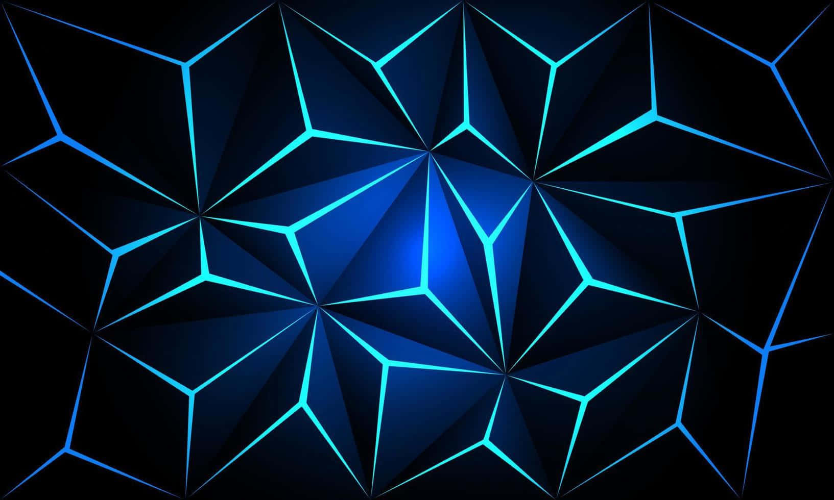 Abstract Blue Polygonal Background Wallpaper