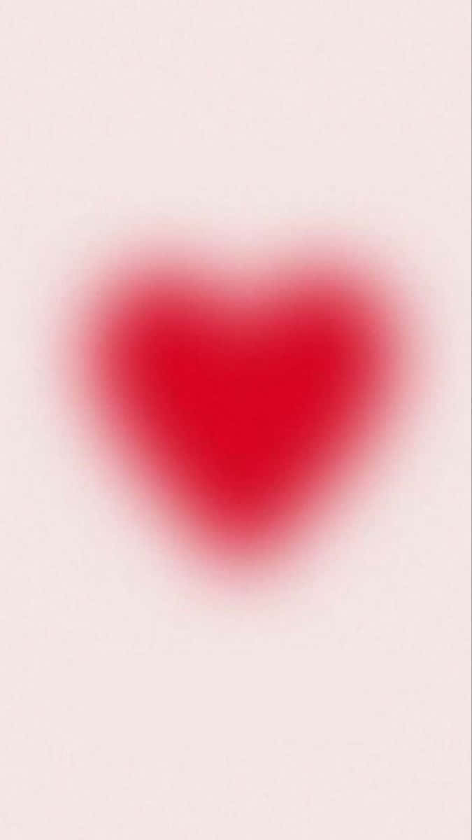 Abstract Blurry Red Heart Wallpaper