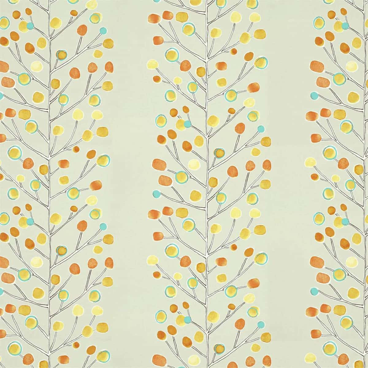 Abstract Botanical Pattern Design Wallpaper