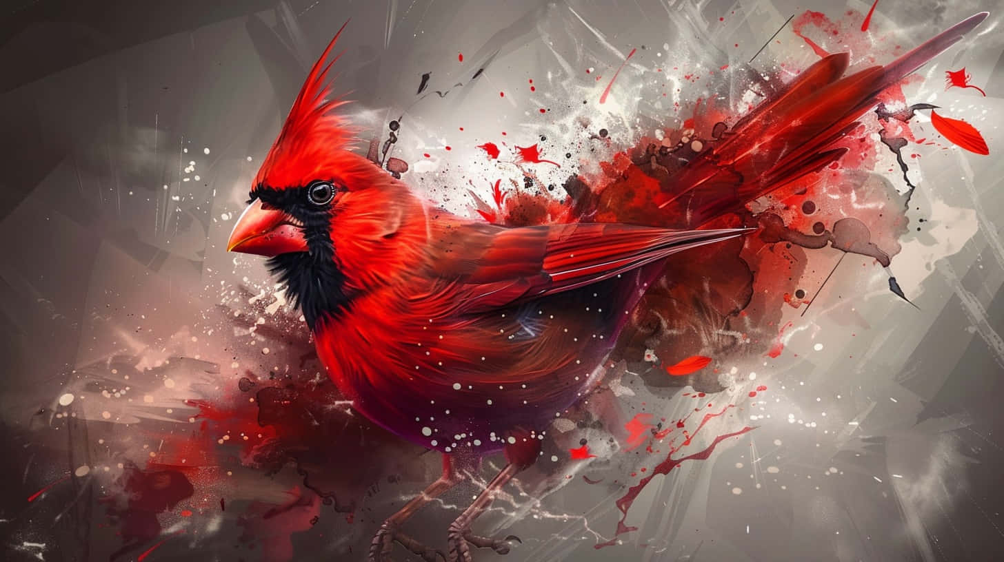 Abstract Cardinal Artwork Wallpaper