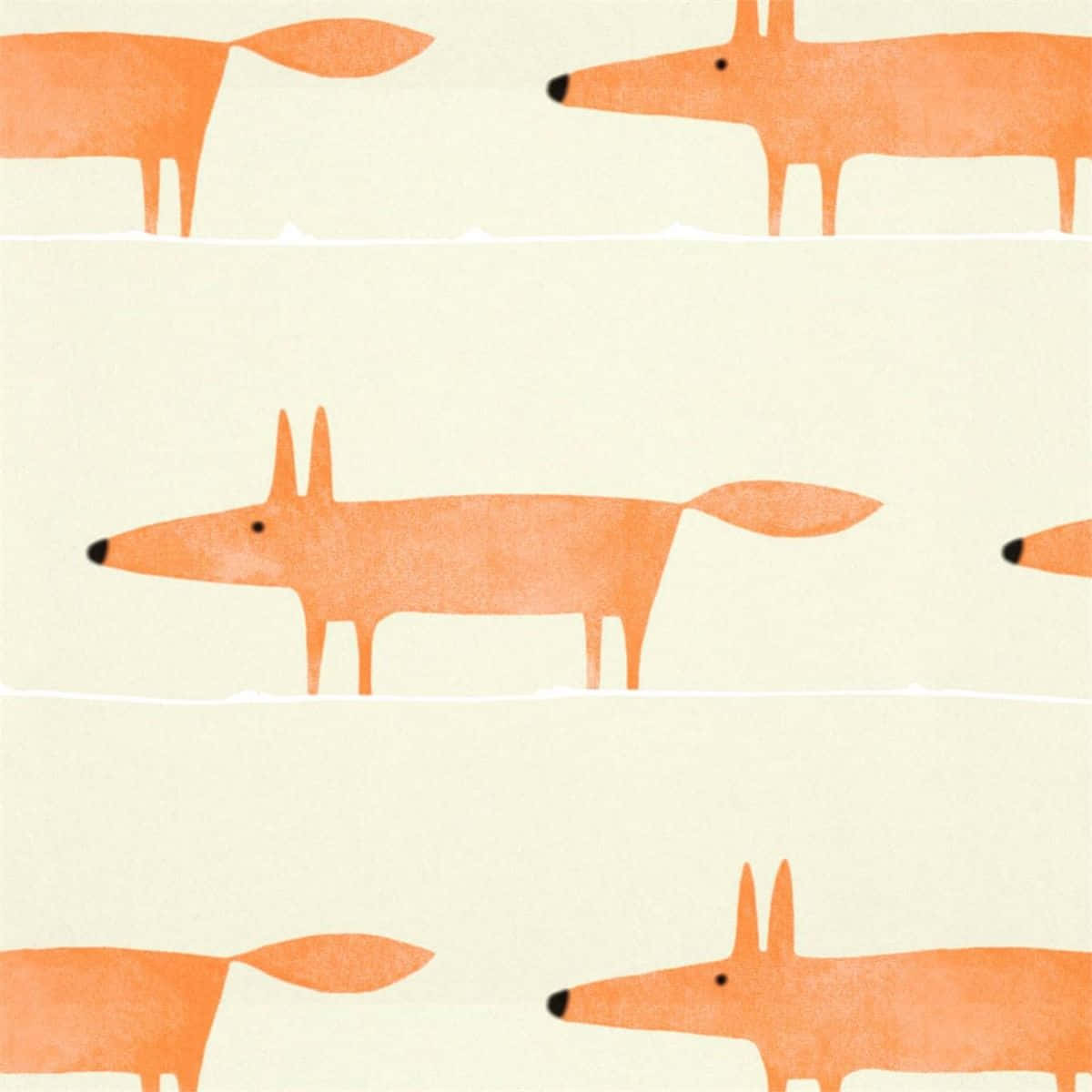 Abstract Fox Pattern Design Wallpaper