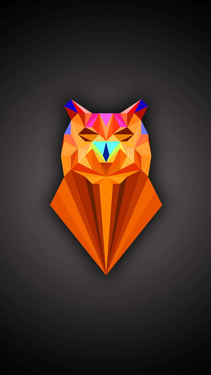 Abstract Geometric Owl Artwork Wallpaper