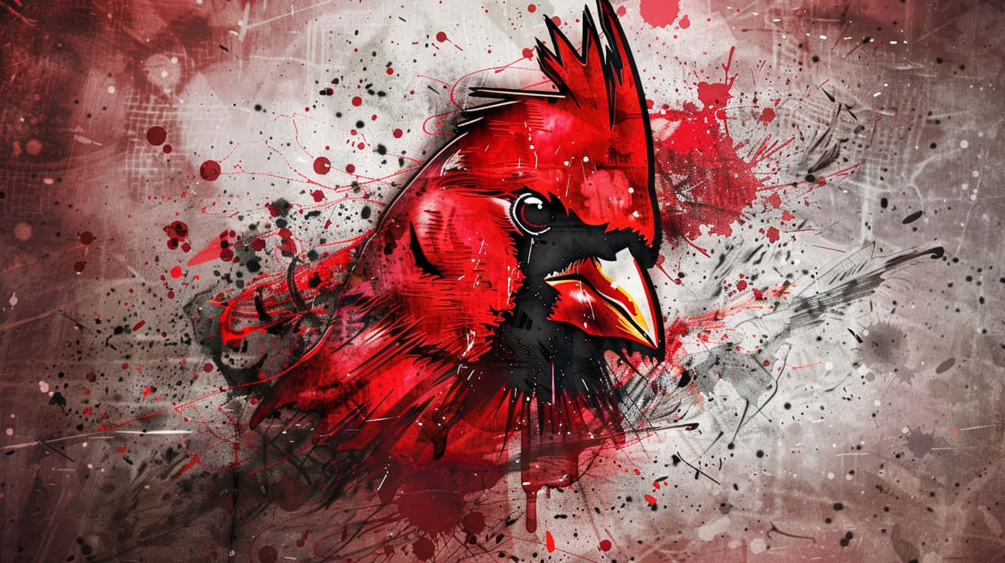 Abstract Louisville Cardinal Art Wallpaper