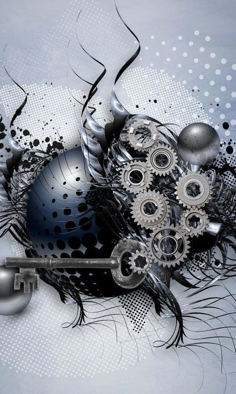 Abstract Mechanical Artwork Wallpaper