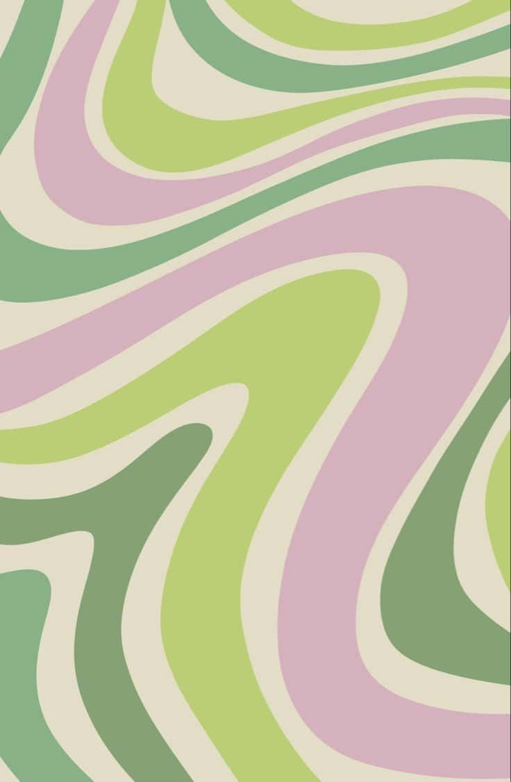 Abstract Pastel Groove Pattern Wallpaper