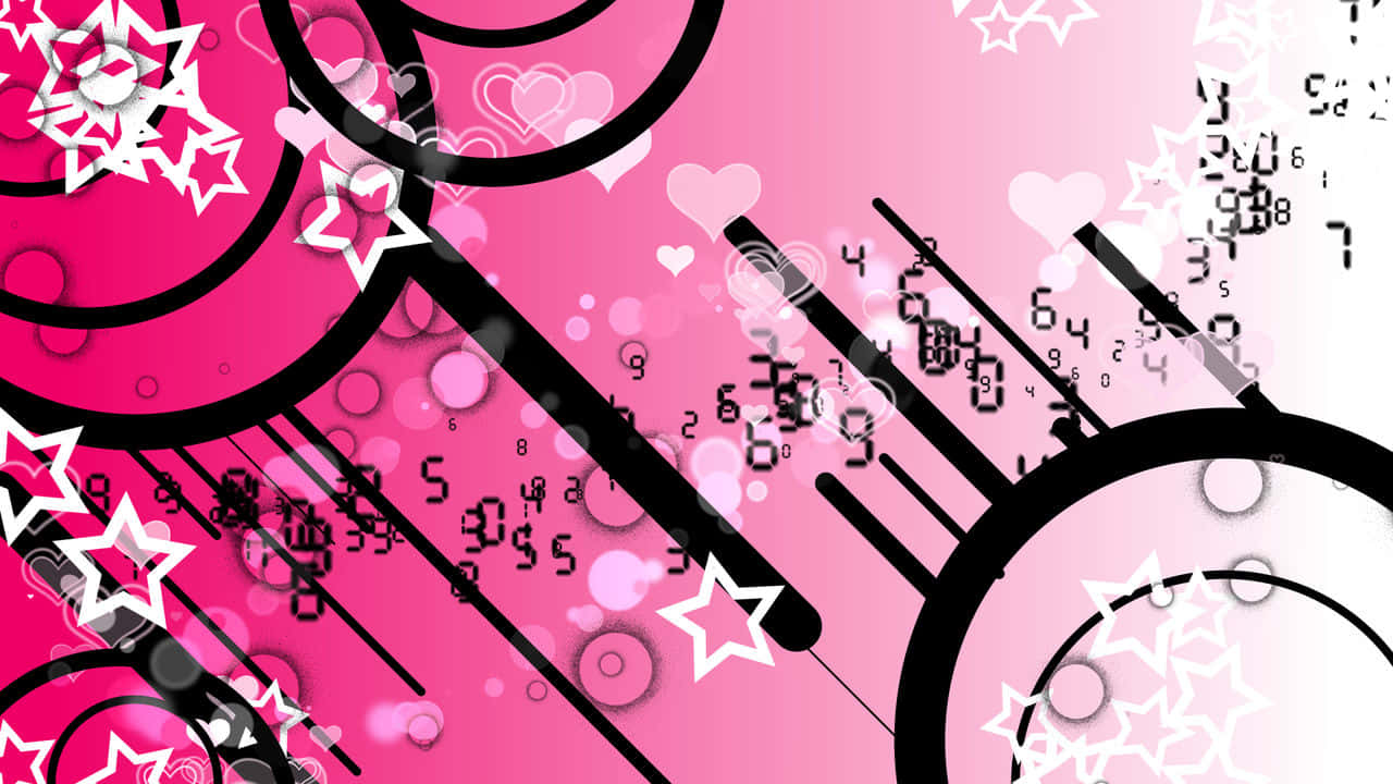 Abstract Pink Black Graphic Design Wallpaper