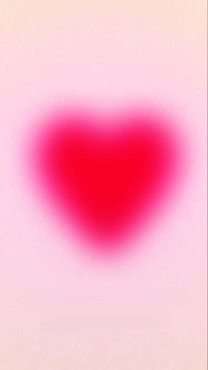 Abstract Pink Heart Aura Wallpaper