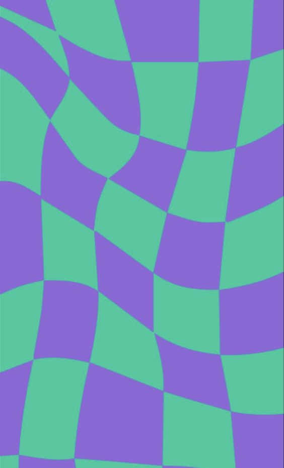 Abstract Purple Green Waves Wallpaper