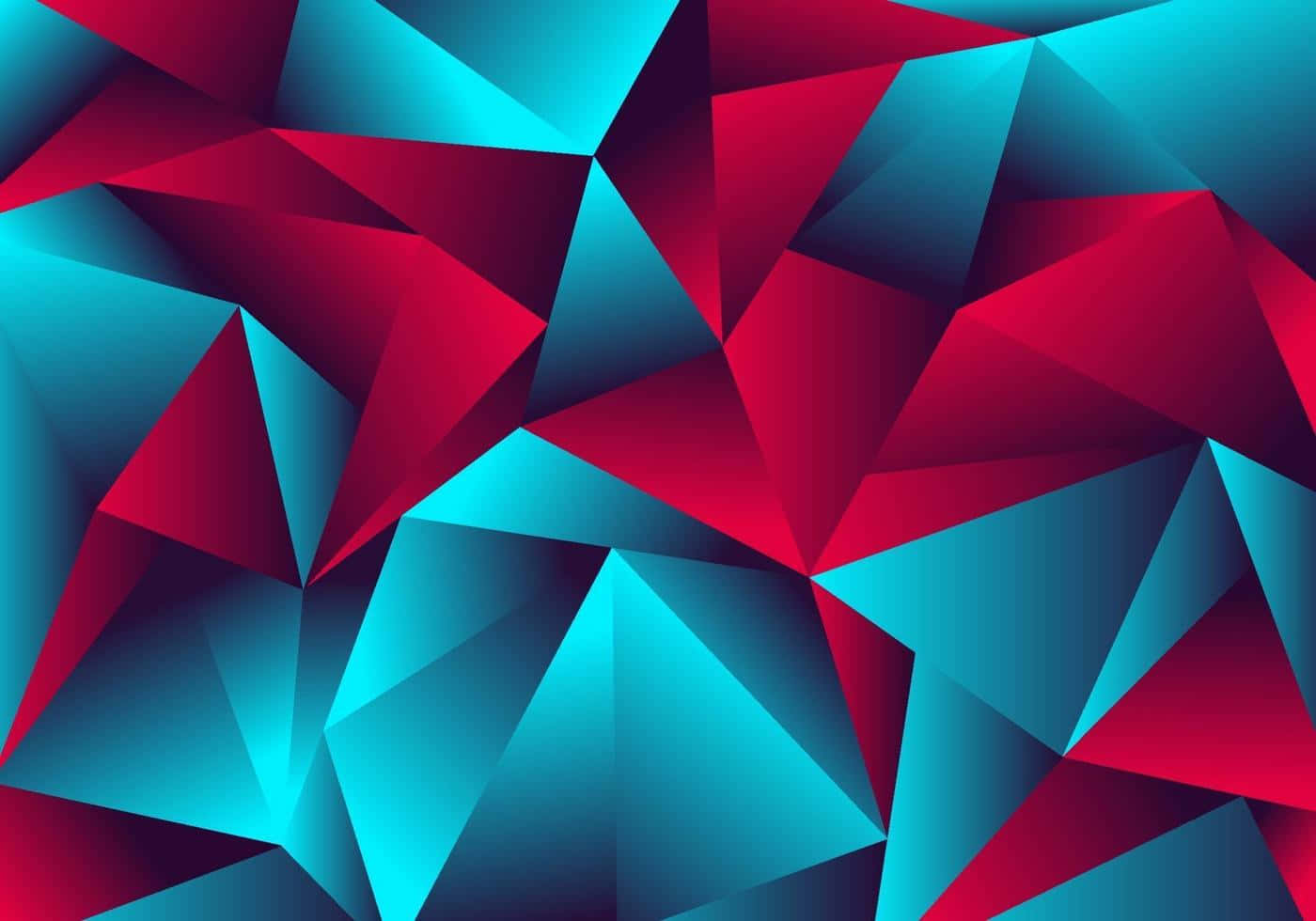 Abstract Red Blue Triangular Background Wallpaper