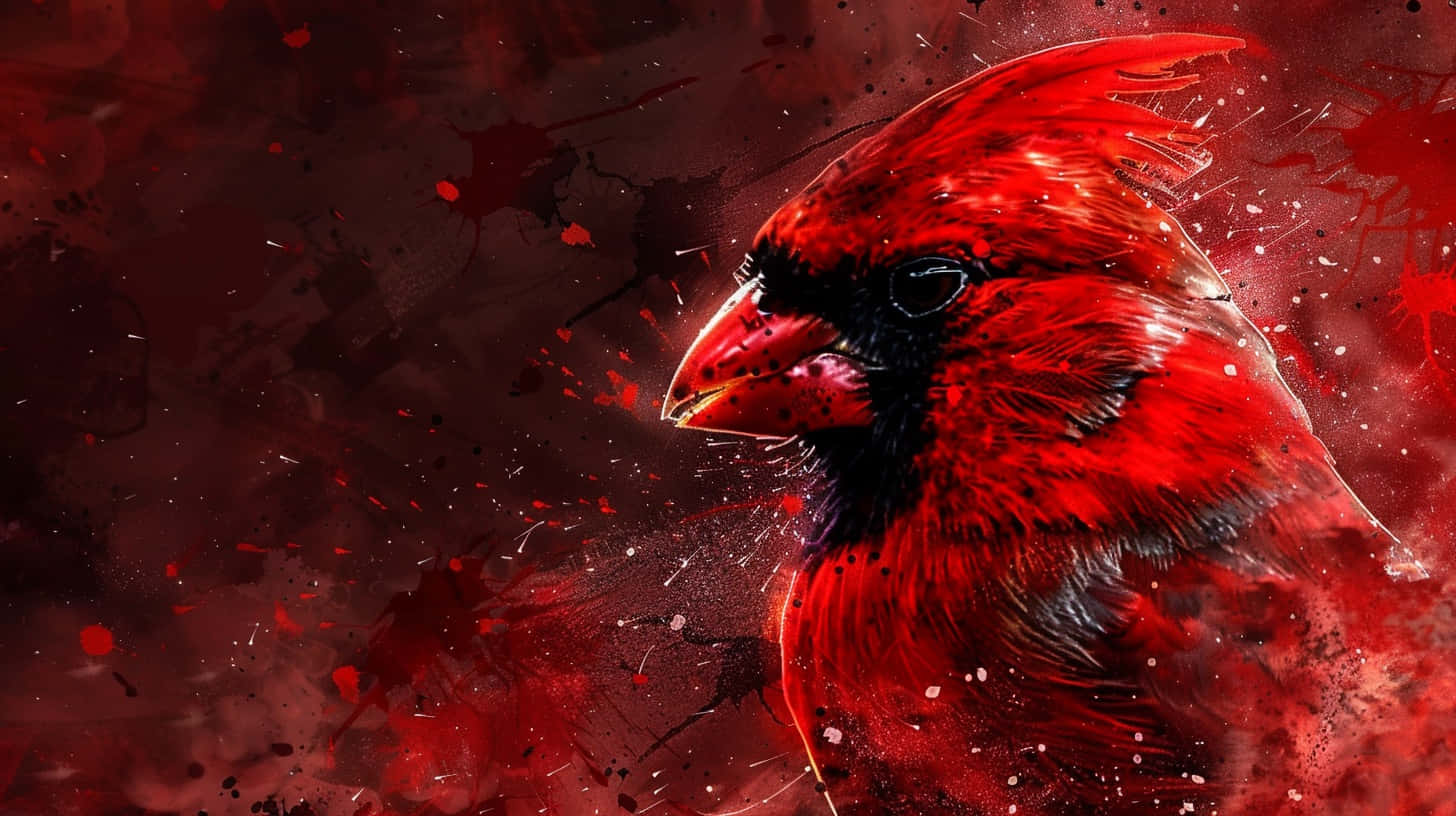 Abstract Red Cardinal Artwork Wallpaper