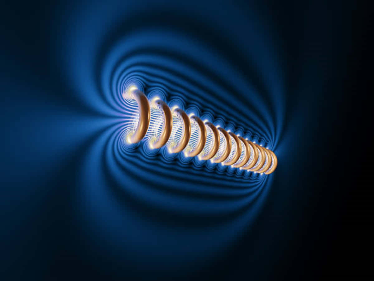 Abstract Representation Of Earth's Magnetic Field Wallpaper