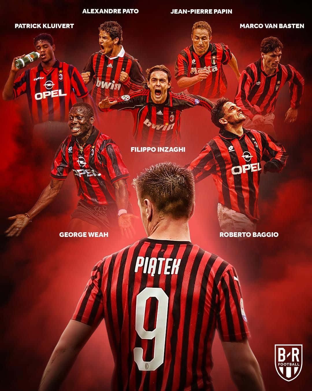 Ac Milan George Weah Team Poster Wallpaper