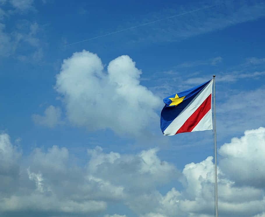 Acadian Flag Blue Sky Wallpaper