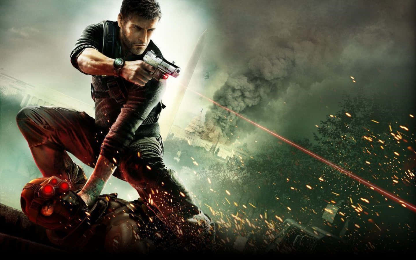 Action Chris Redfield Resident Evil Wallpaper