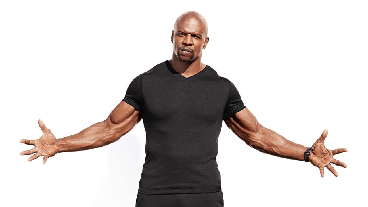 Actor Terry Crews Posing In A Tuxedo Wallpaper