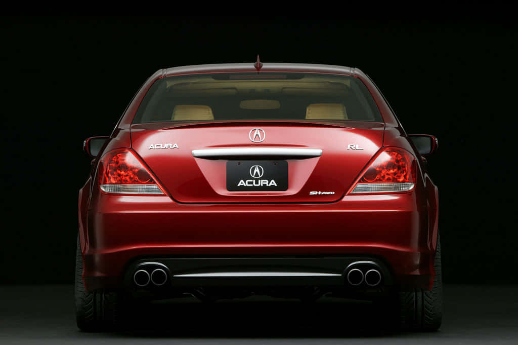 Acura R L Red Rear View Wallpaper