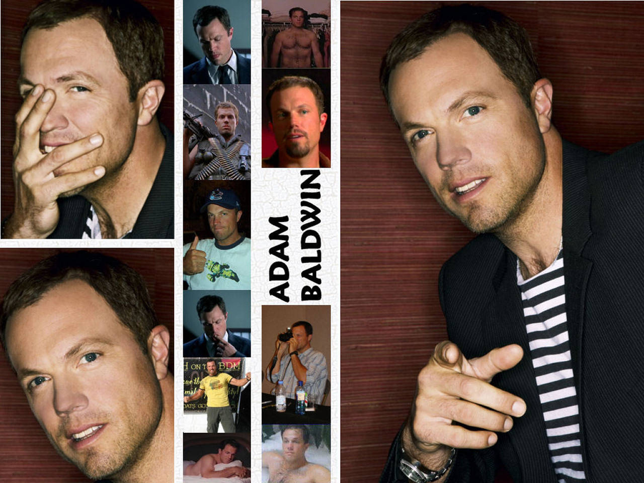 Adam Baldwin Collage Frames Wallpaper