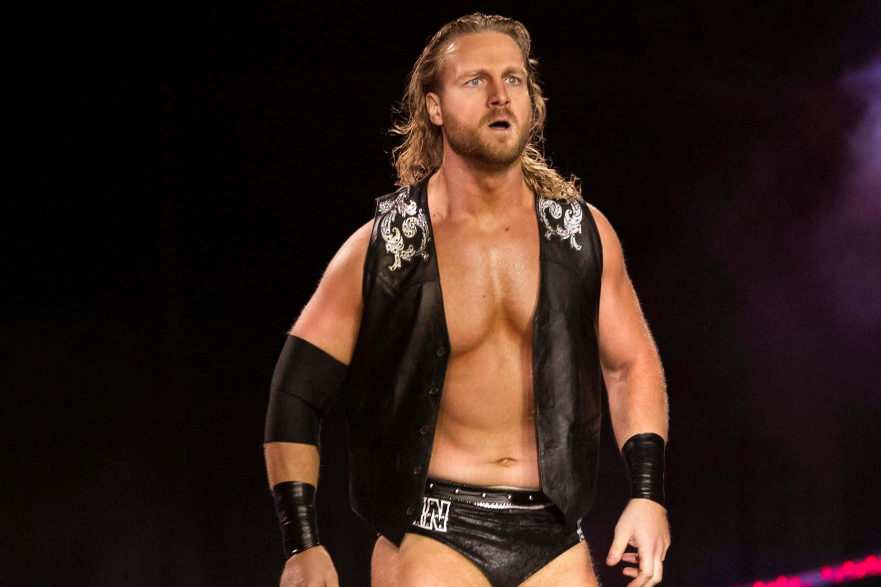 Adam Page Wearing Black Cowboy Vest Wallpaper